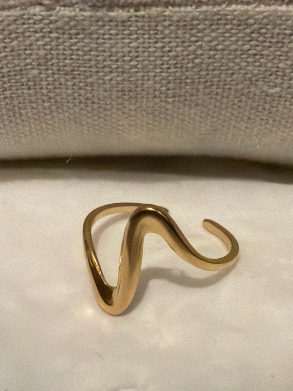 Gold Wave Open Ring - Women Jewelry